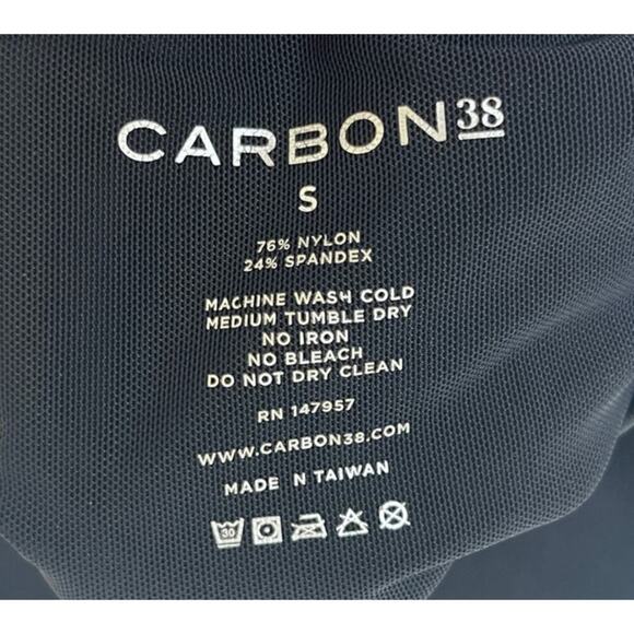 Carbon 38 Black Strappy High Neck Bra Top Power Mech sz S Active Pilates Yoga - Picture 4 of 6